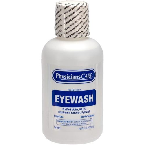 PhysiciansCare Eye Wash Solution, Sterile Isotonic Buffered Solution for Flushing & Irrigating Eyes, 16-oz Bottle