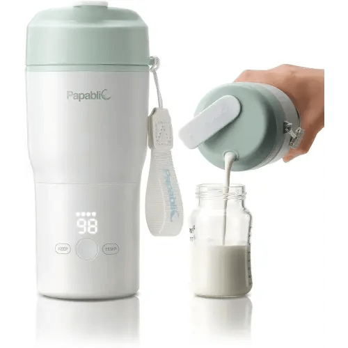 Papablic Portable Bottle Warmer, 85W Fast Baby Bottle Warmer for Travel