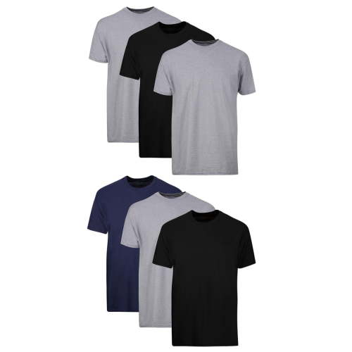 Hanes, Men's Crew T-Shirt, 6 Pack, Assorted Colors