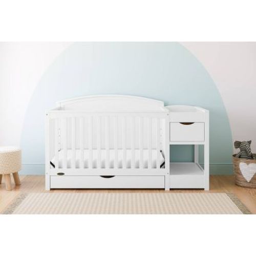 Graco Bellwood 5-in-1 Convertible Crib and Changer - White