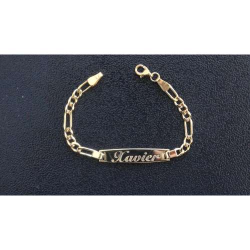 14K Solid Gold Baby ID Bracelet, Baby Name Bracelet, Personalized Baby Gold Bracelet, Baby Girl Gift, Newborn to Child, First Birthday Gift