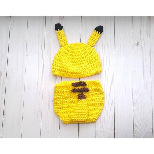 Pikachu Pokemon Baby Costume, Pokemon Nintendo Baby Cosplay, Baby Shower Gift, Baby Pokemon, Size Preemie Newborn 6 12 24 Photo Outfit
