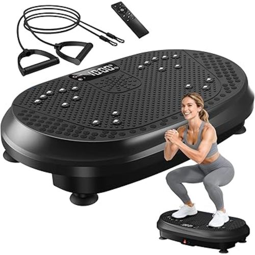 HVX Vibration Plate Exercise Machine 450 lbs Capacity Lymphatic Drainage
