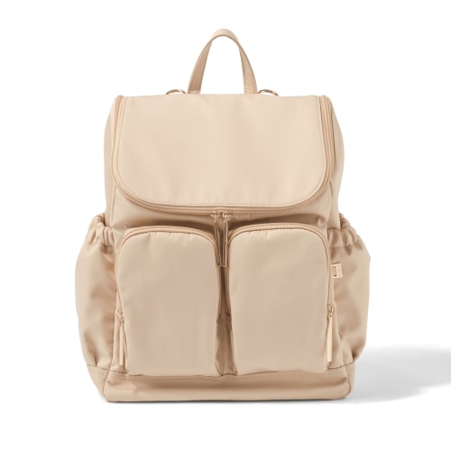 Signature Diaper Backpack - Beige Nylon