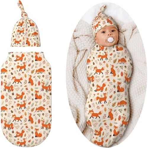 Fox Swaddle Blankets Soft Receiving Blanket Baby Swaddle Wrap for Baby Girls Boys