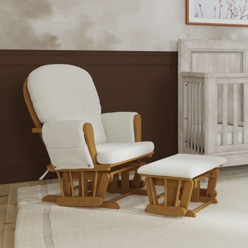 Kennedy Classic Rocker with Ottoman, Vanilla Fabric