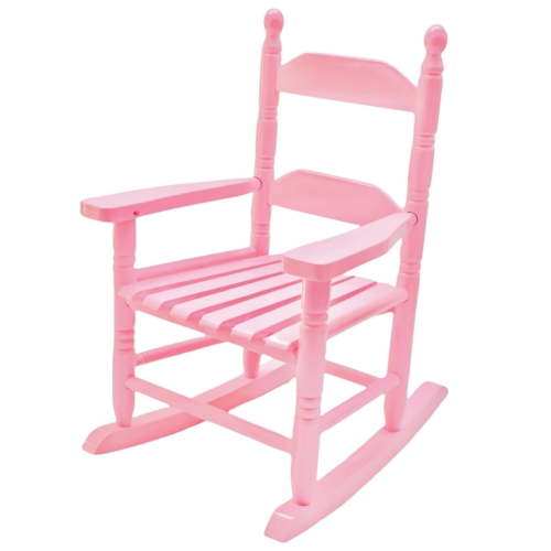 Child Rocking Chair for 3-6 Small Baby Kids Wooden Outdoor Furniture Indoor Living Room Lounge Bedroom Porch Patio Outside Pink