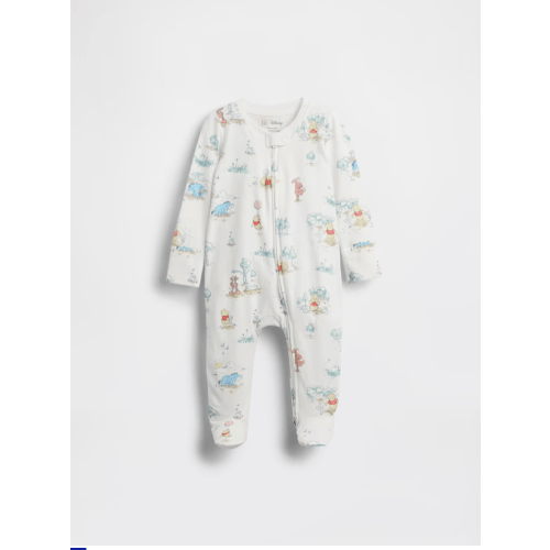 Baby Winnie The Pooh Organic Cotton Footed One-Piece, 3-6 M