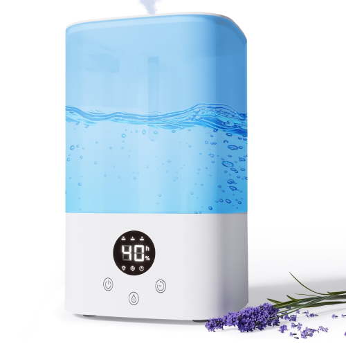Humidifiers for Bedroom Home, 3.2L Cool Mist Humidifier with LED Display, 26dB Quiet Supersized Cool Mist Air Humidifier, Top-Fill 30H Super Long Time, Automatic Power-off No Water