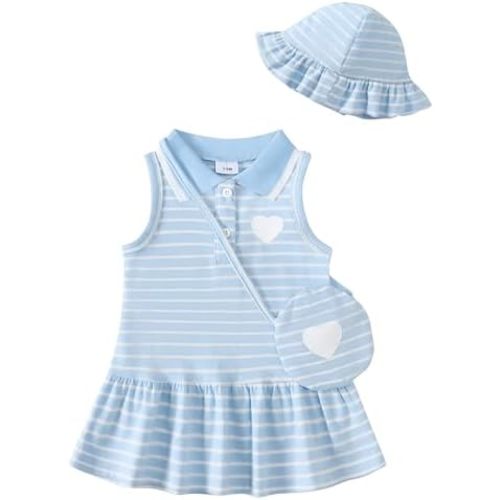 Renotemy Infant Baby Girl Dress Toddler Girl Summer Clothes Outfits Gifts Sport Casual Sundress Polo Dresses for Girls