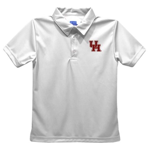 Toddler Vive La Fete  White Houston Cougars Solid Polo