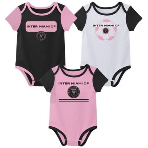 MLS Inter Miami CF Infant Boys' 3pk Bodysuit - 6-9M