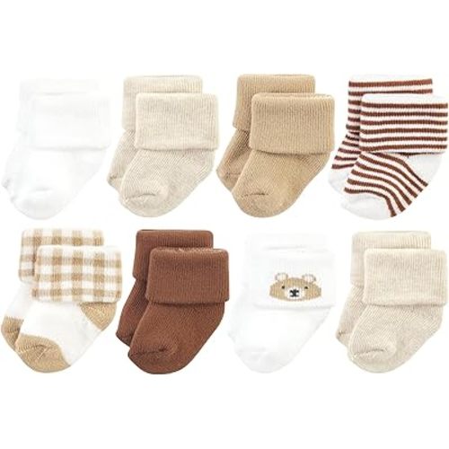 Hudson Baby Baby Girls' Cotton Rich Newborn and Terry Socks