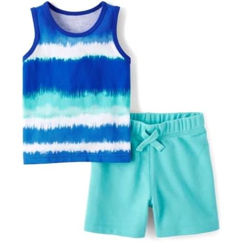 The Children's Place Baby Boys' And Toddler Tank Top and Shorts 2 Piece Outfit