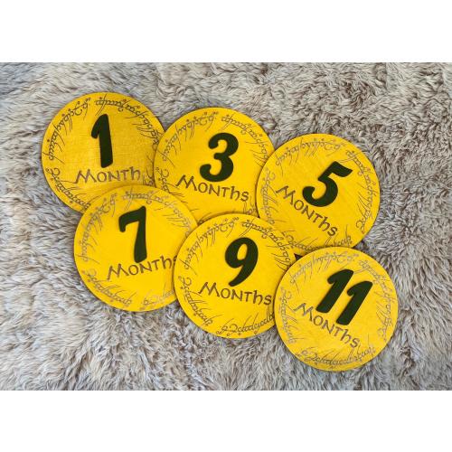 Lotr baby hobbit milestone monthly markers