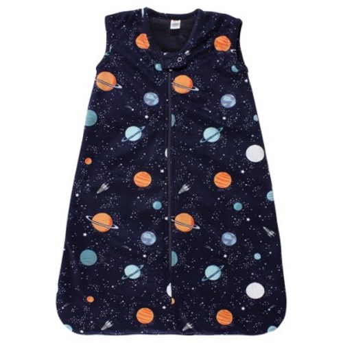 Hudson Baby Plush Faux Fur Sleeping Bag, Wearable Blanket, Space, 0-6 Months