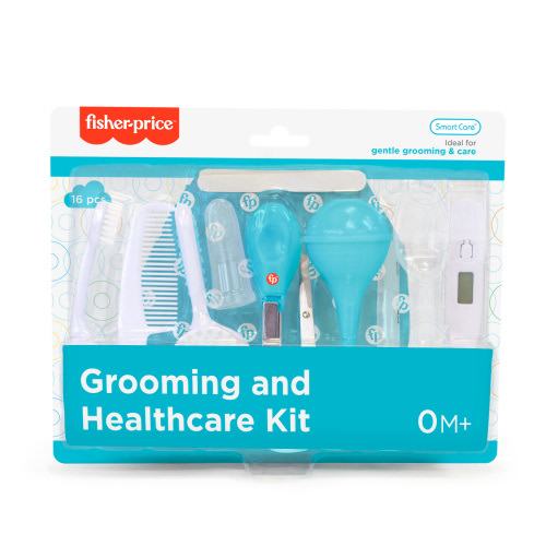 Fisher-Price Baby Grooming and Medical Kit for Newborns, 16 Pieces, 0+ Months