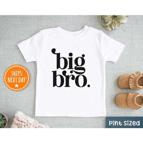 Big Bro Kids Shirt - Cute Big Brother Toddler Shirt - Retro Big Brother Baseball Tee - Vintage Big Bro Gift