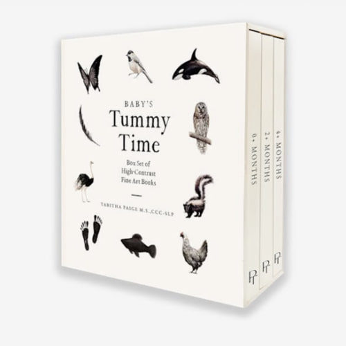 Baby's Tummy Time Book Box Set: A 3-Book Box Set of High-Contrast Art for Visual Stimulation at Tummy Time (Tabitha Paige Children's Book Series)