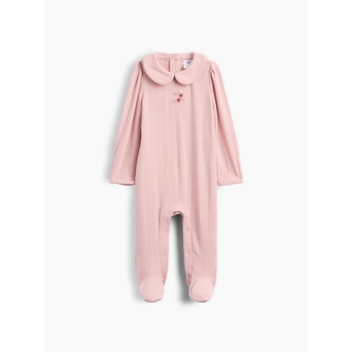 Baby Softspun Pointelle Collared One-Piece