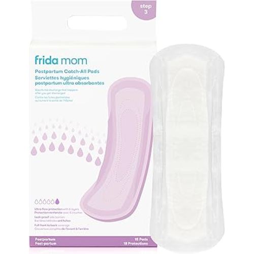 Frida Mom Postpartum Pads, Leak Proof Feminine Care Maxi Pads, 6 Layers of Protection for Maximum Absorbency (18ct)