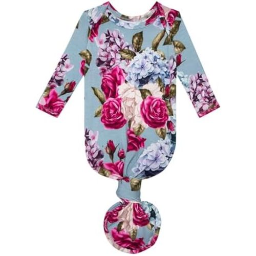 Posh Peanut Knotted Newborn Gown - Newborn Gowns For Girls 0-3 Months