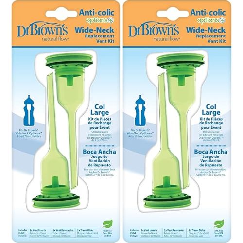 Dr. Brown's Options+ Wide-Neck Replacement Kit, 9 Ounce (Pack of 2)