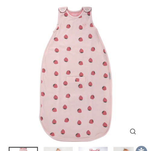 4 Season® Ultimate Baby Sleep Bag, Merino Wool & Organic Cotton, Strawberry