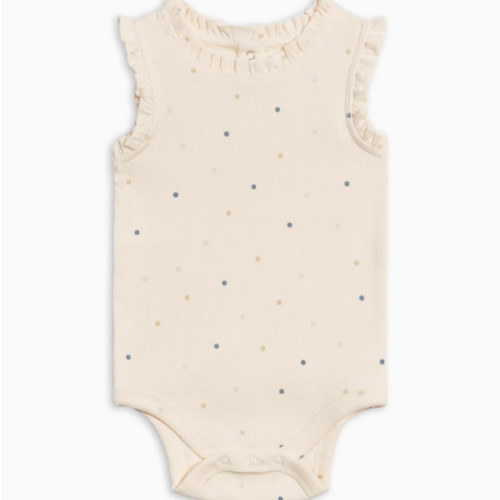 Leia Ribbed Ruffle Tank Bodysuit