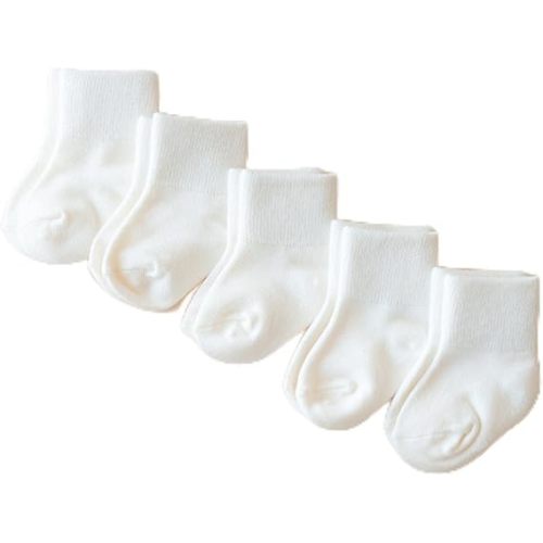 KYTE BABY Quarter Socks Combo 5-Pack (Color: Ivory; Size: 3 Months)