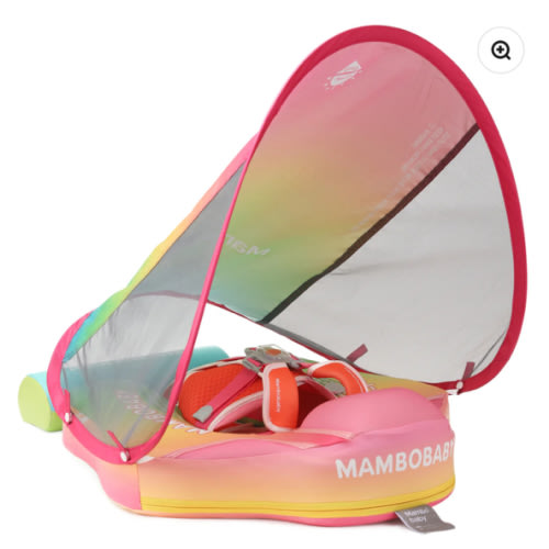 Mambobaby Float with Canopy and Tail Rainbow