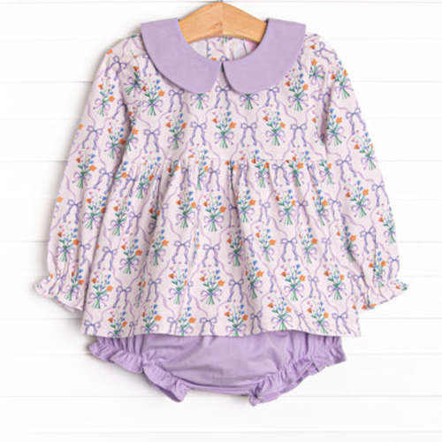 Patches of Petals Diaper Set, Purple – Stitchy Fish