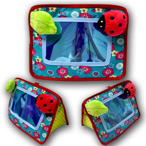 Tummy Time Floor Mirror | Developmental Baby Toy | Newborn Essential for Tummy Time | Great Shower Gift