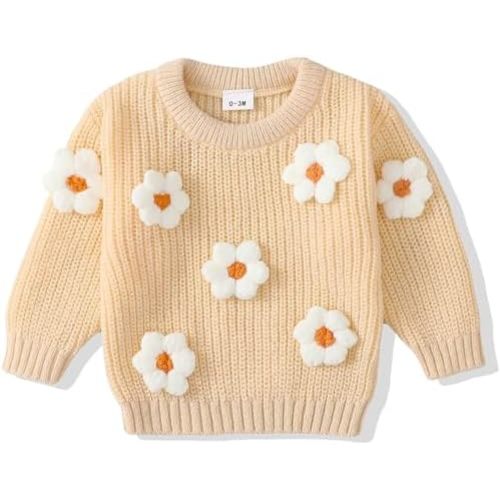 Infant Toddler Baby Girl Oversized Sweater Long Sleeve Sweaters Fall Winter Tops Clothes