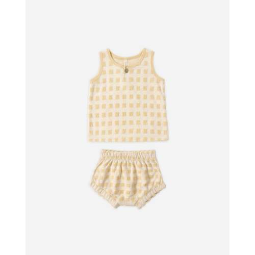 Baby Tank Set Butterscotch Grid