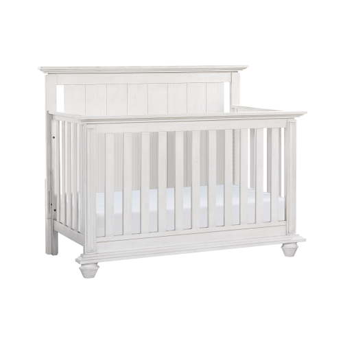 Oxford Baby Langston 4-in-1 Convertible Crib, Weathered White, Wooden Crib