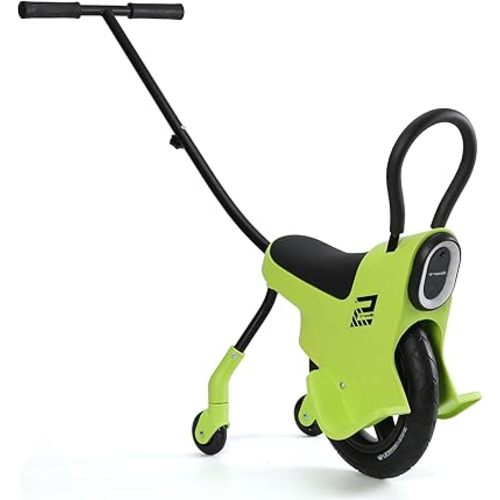 12in Hand Push Unicycle for Kids, Light Unicycle Bikes with Light/Handrails/Auxiliary Wheels, Parent-Child Unicycle Bike, Unicycle Balance Bikes, Kids Unicycle Bicycles
