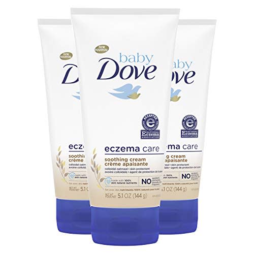 Baby Dove Soothing Cream Baby Lotion To Soothe Delicate Baby Skin Eczema Care No Artificial Perfume or Color, Paraben Free, Phthalate Free 5.1 oz 3 Count