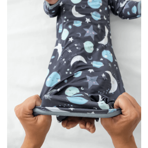 Blue To the Moon & Back Infant Gown - Little Sleepies