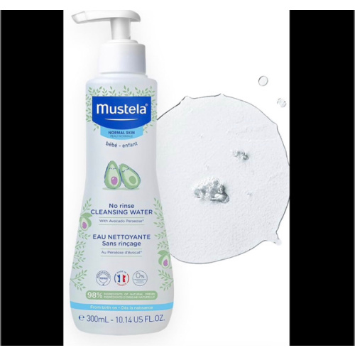 Mustela No-Rinse Micellar Cleansing Water for Babies - Made with Natural Avocado Perseose & Aloe Vera - Safely Cleans Baby's Face, Hands & Diaper Area - 1 or 2-Pack - Various Sizes