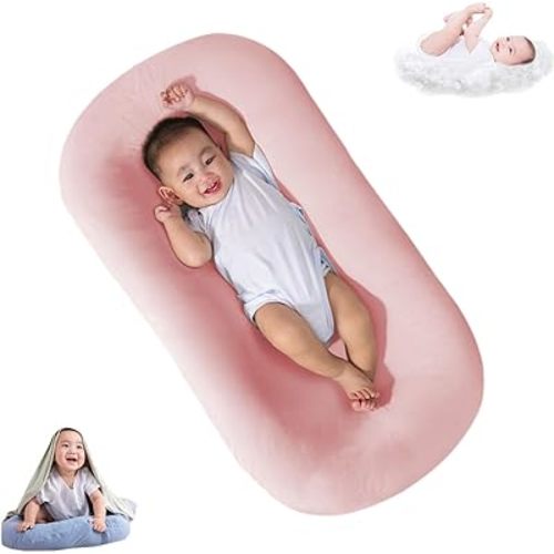 Baby Lounger, Infant Lounger, Baby Lounger for Newborn, Soft Breathable Newborn Lounger for Play & Activity (Pink)