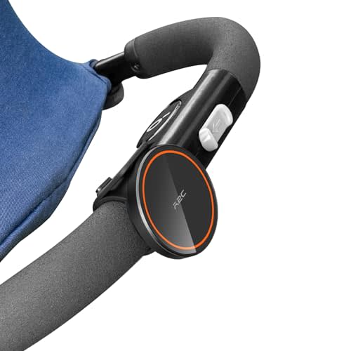A2C Stroller Phone Holder Compatible with MagSafe - Magnetic Stroller Mount with Adjustable Strap - One-Hand Operation - Fit for Belly Bars, Hand Bars & Shopping Carts - Essential Stroller Accessory