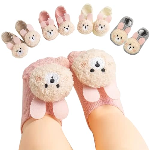 SFGHOUSE Baby Girl Socks,Non-Slip Grips for Babies Toddler Princess Girls Low Cut Ankle Socks 0-6 Months