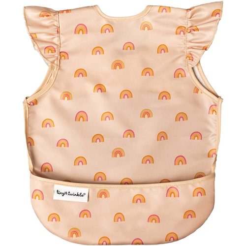 Tiny Twinkle Mess-Proof Apron Bib - Baby & Toddler Waterproof Smock with Tug-Proof Closure
