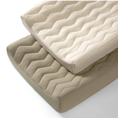lulumoon Muslin Changing Pad Cover: Baby Cotton Quilted Changing Table Cover - Soft Changing Pad Sheets for Boys Girls