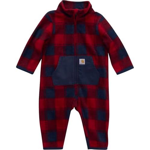 Carhartt baby-boys Long-sleeve Hooded Zip-up Footless Jumpsuit One-piece Hoodie
