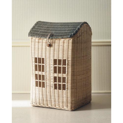 KIDS’ RATTAN HOUSE BASKET