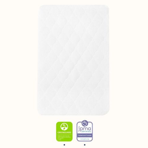 Dream On Me Rest EZ 2 in 1 Mini Crib Mattress, JPMA and Greenguard Gold Certified, Crafted From Recycled Sustainable Materials