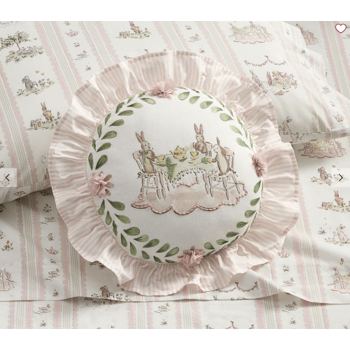 Riley Sheehey Bunny Tea Party Pillow