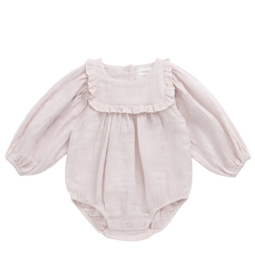 Organic Cotton Muslin Frances Playsuit - Pale Lilac – Jamie Kay USA